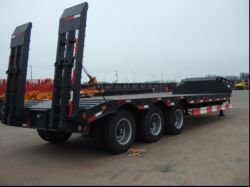 13m hydraulic axle low bed trailer,40 ft flatbed container semi trailer botswana Gaborone burkina-faso Ouagadougou