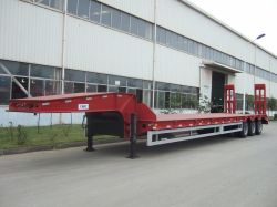 2014 new Hydraulic 4 axles lowbed truck trailer CIMC Low Bed Semi Trailer 100T