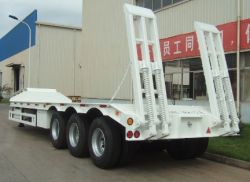 40 ton low bed trailer,40 ft 3 axle low bed semi trailer  angola Luanda benin Porto-Novo
